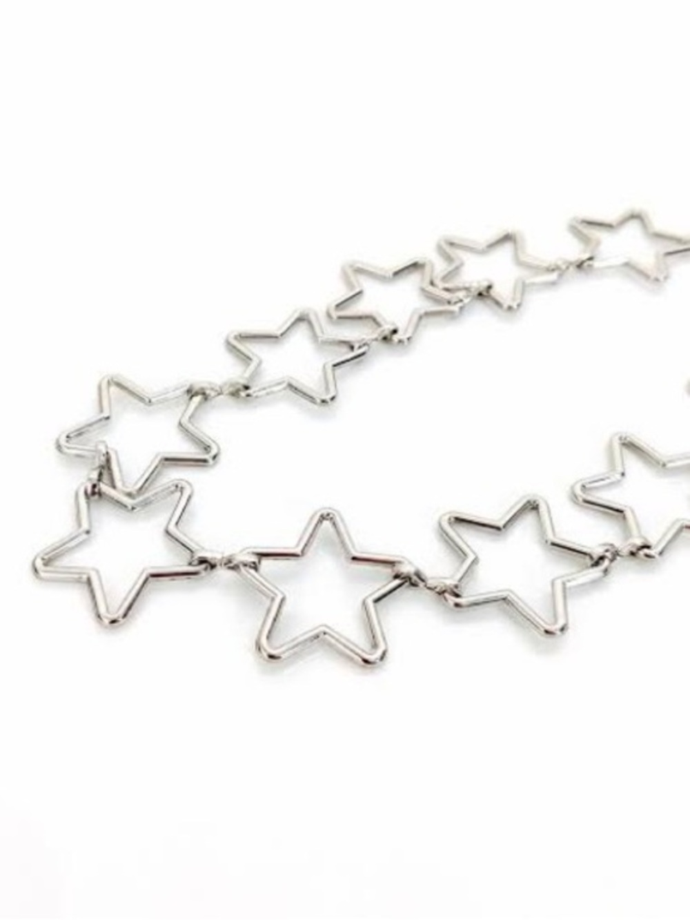 Brandy Melville Silver Open Star Link Belt